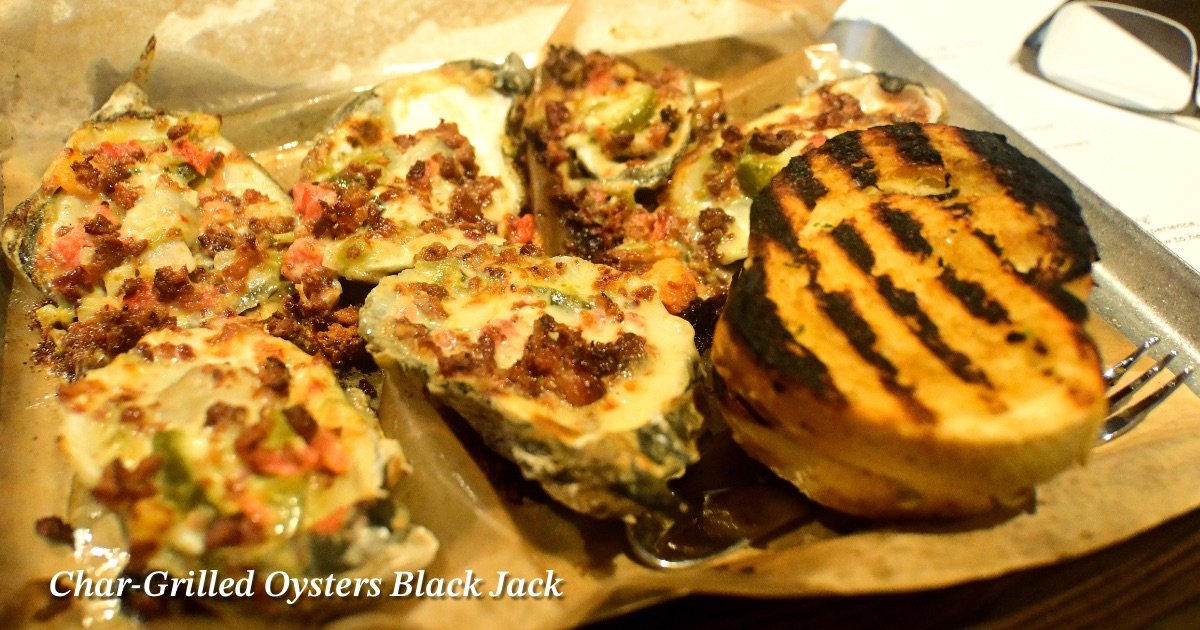 Kingfisher Seafood's Char-Grilled Oysters Black Jack