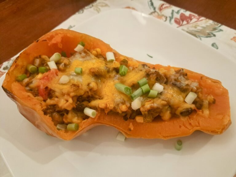 Southwestern beef-stuffed squash