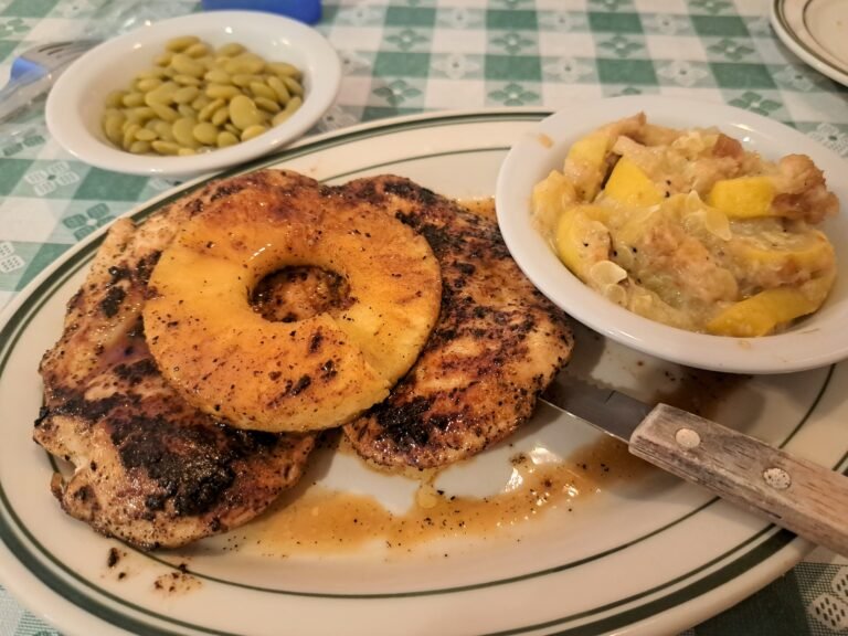 Grilled pineapple chicken from Mr. Spud's in Fairhope