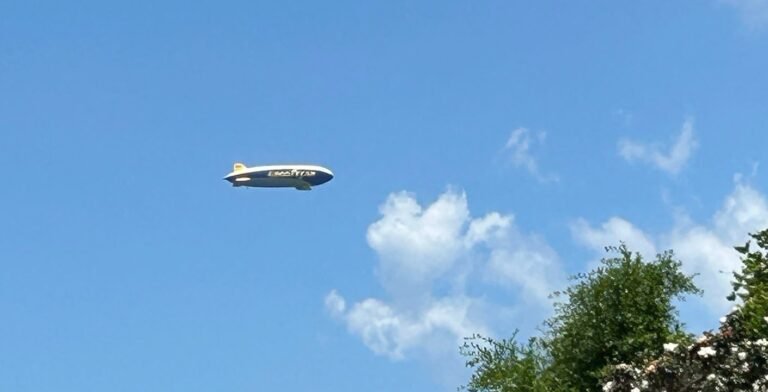 Goodyear blimp Wingfoot Two over the eastern shore APR 28 2025