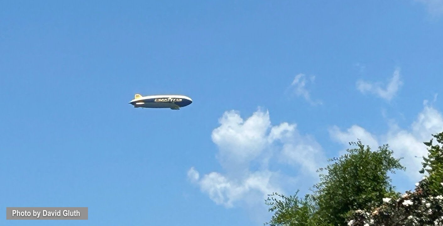 The Goodyear blimp Wingfoot Two passes over Fairhope APR 28 2025