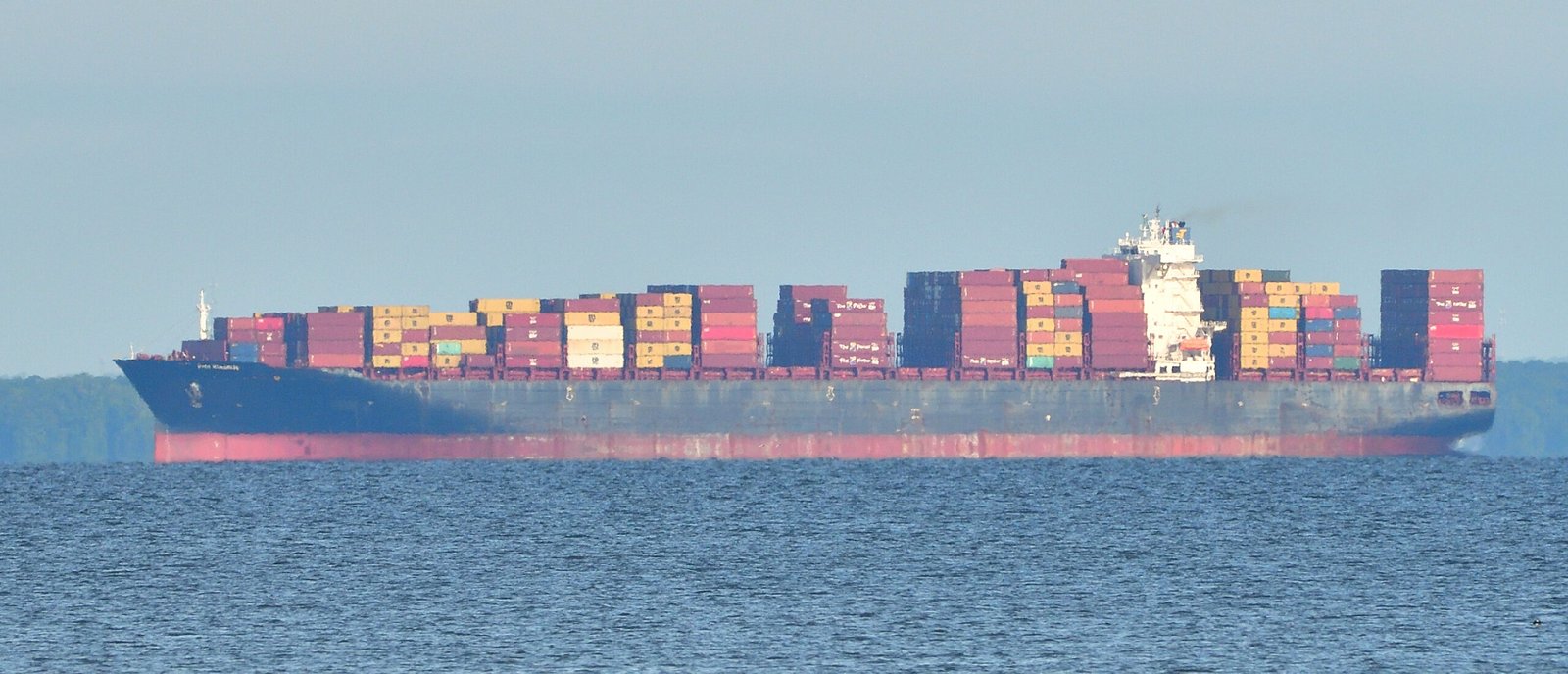 The container ship Zim Xiamen leaves Mobile JUN 12 2025.