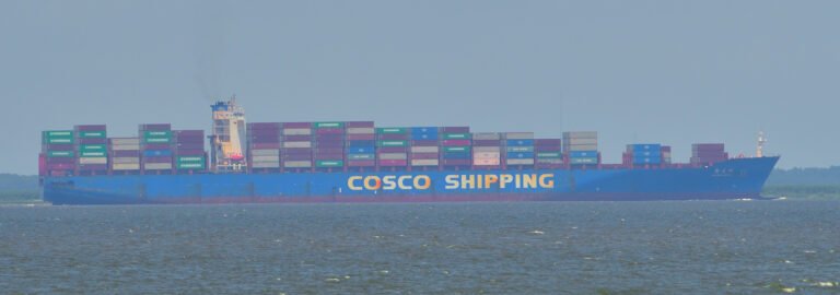 The container ship Zin Mei Zhou arrives in Mobile JUN 12 2025