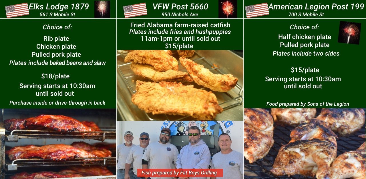 Fourth of July meals in Fairhope