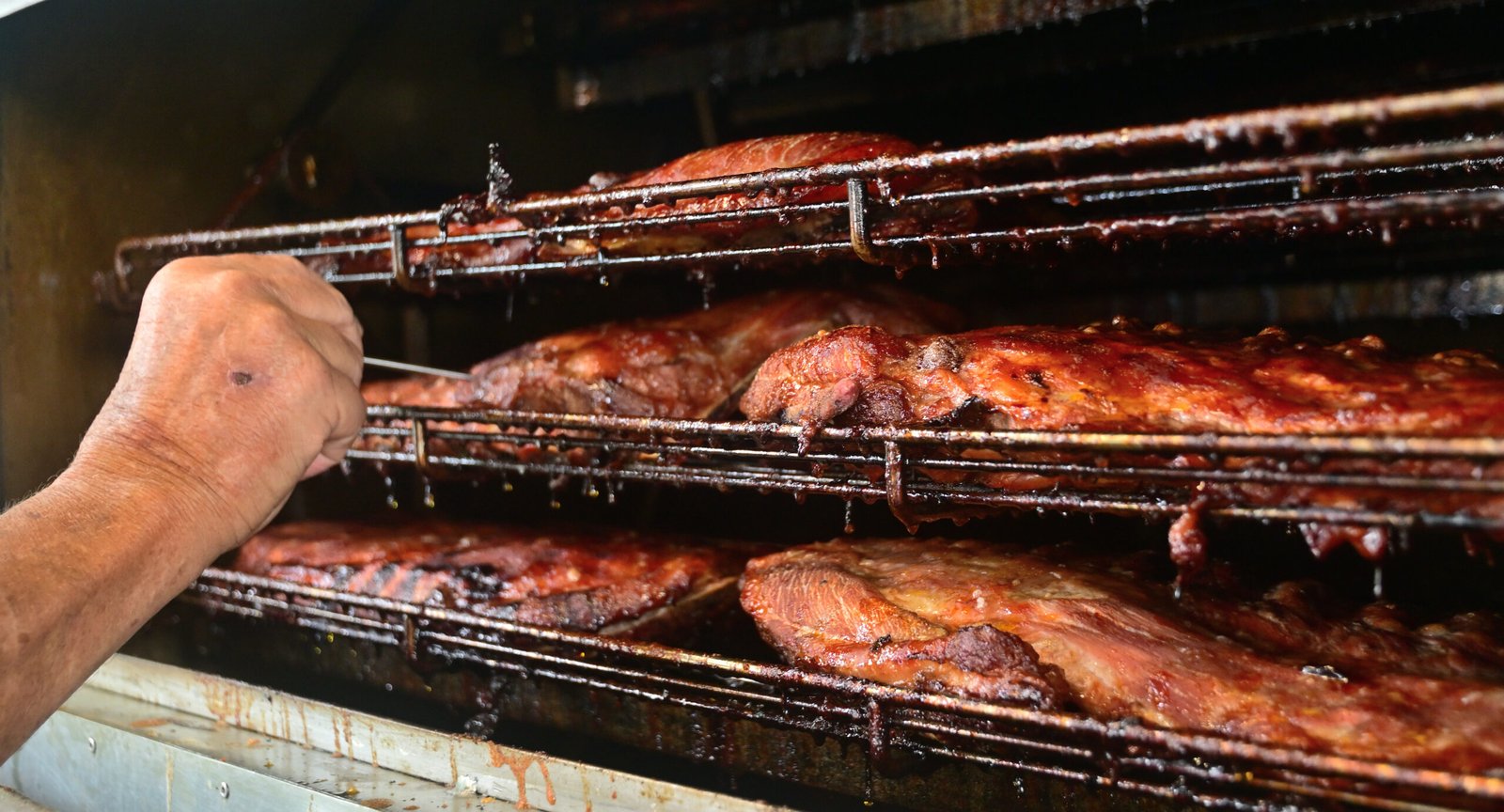 Ribs being cooked at Fairhope Elks Lodge 1879