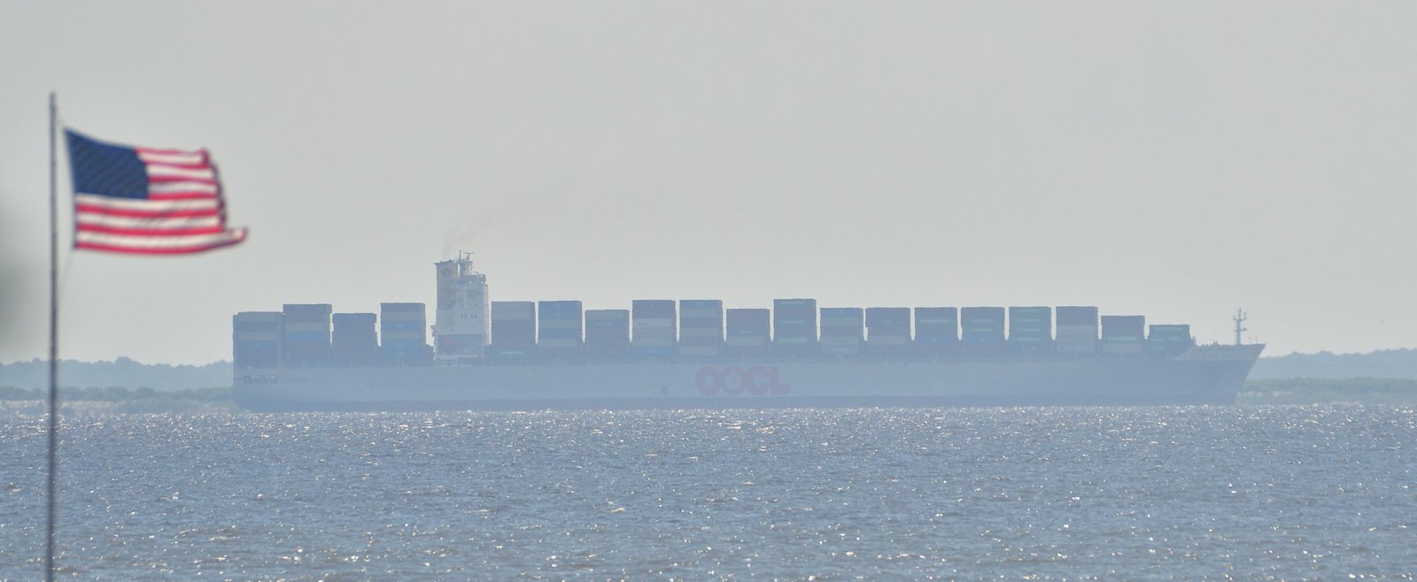The container ship OOCL Asia arrives in Mobile AUG 14 2025.