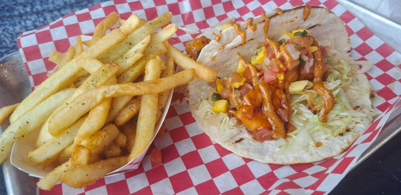 Cantina shrimp taco at The Blind Tiger Fairhope SEP 12 2025