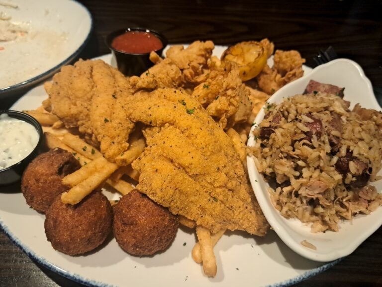 Kingfisher Seafood restaurant's Half and Half platter