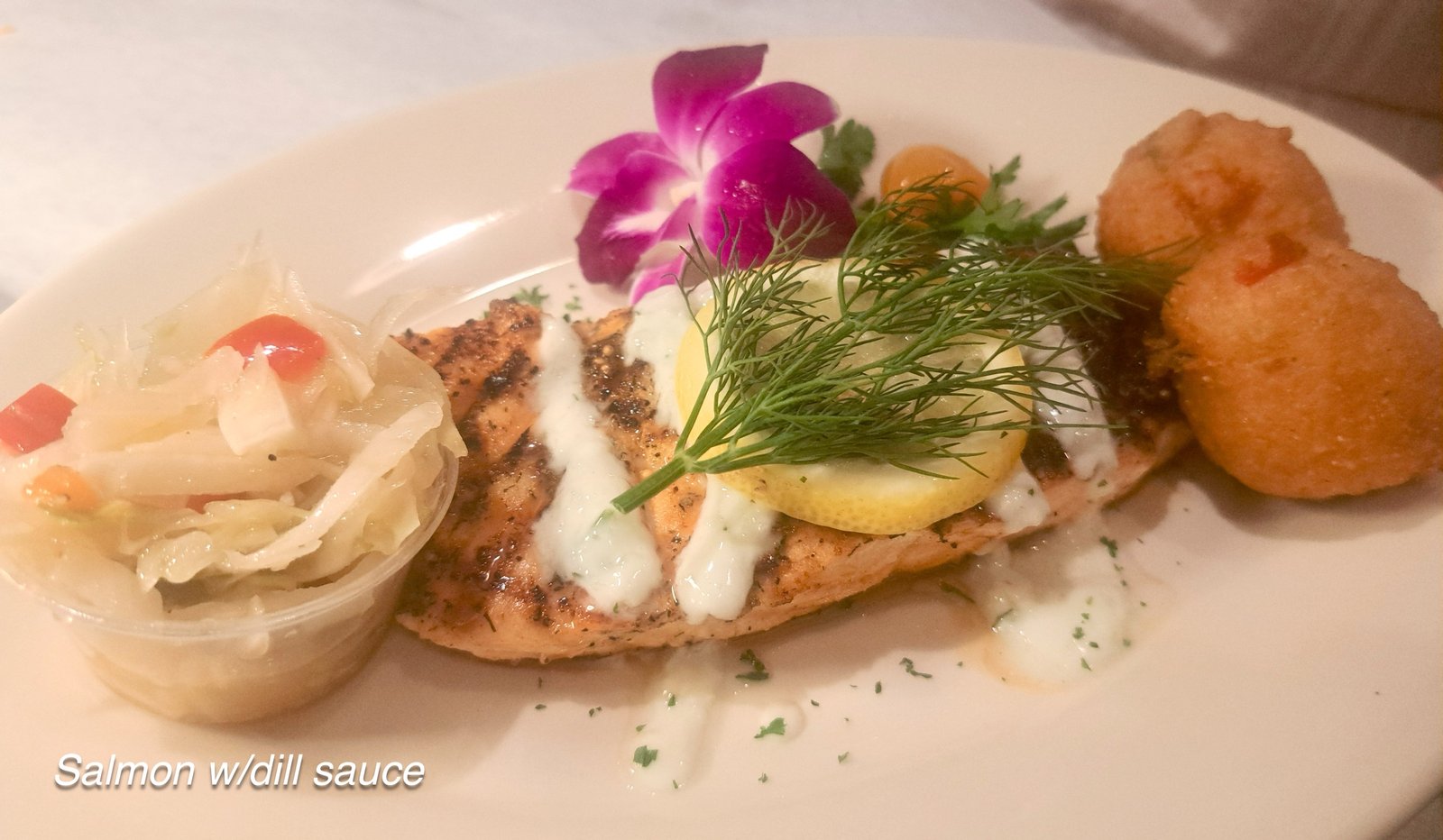 Hotel Magnolia pan seared salmon