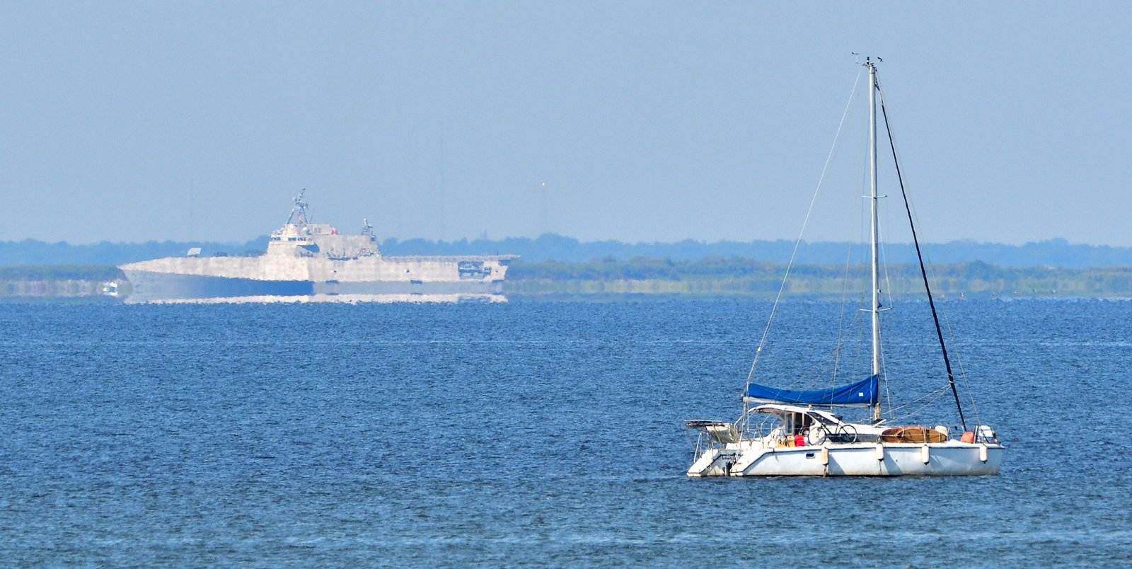 LCS 38, the future USS Pierre in Mobile Bay SEP 30 2025