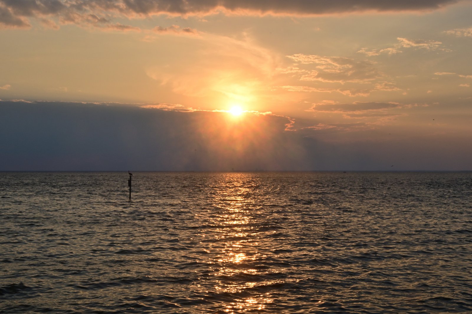 SEP 12 2025 sunset over Mobile Bay