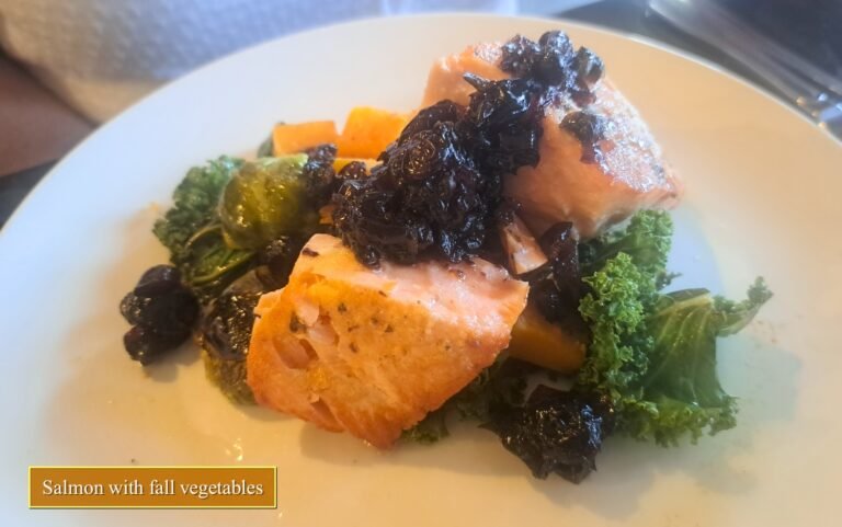 Grilled salmon from Thyme on Section in Fairhope