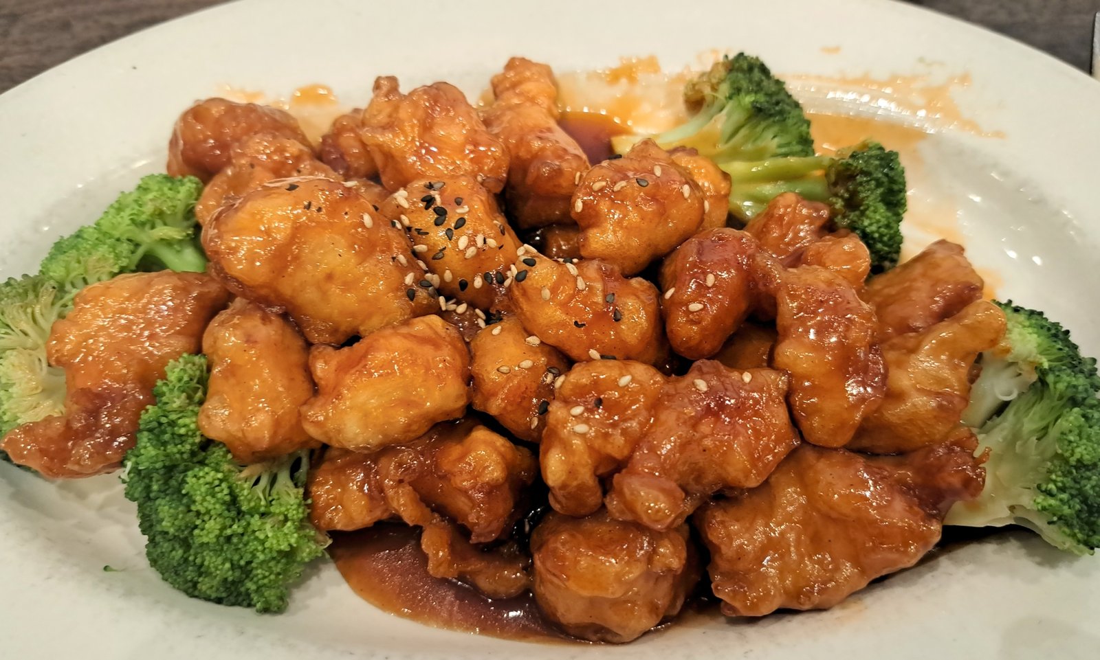 Sesame chicken from Shanghai Cottage in Fairhope
