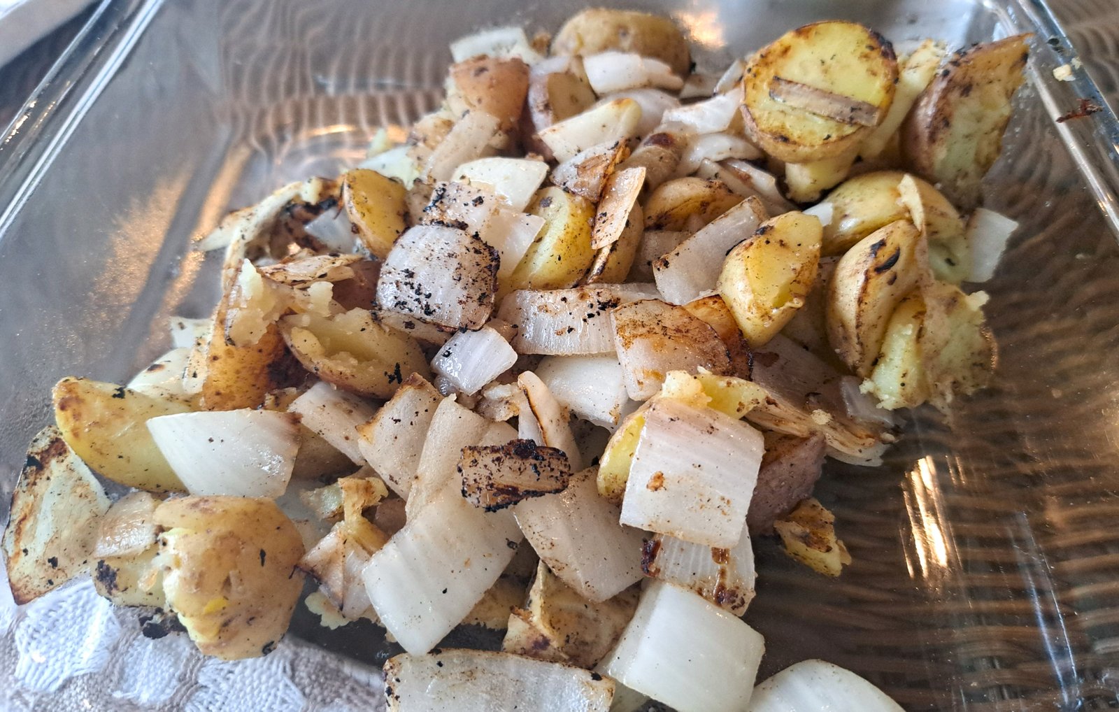 Grilled potatoes and onions at Black's Cafe in Fairhope
