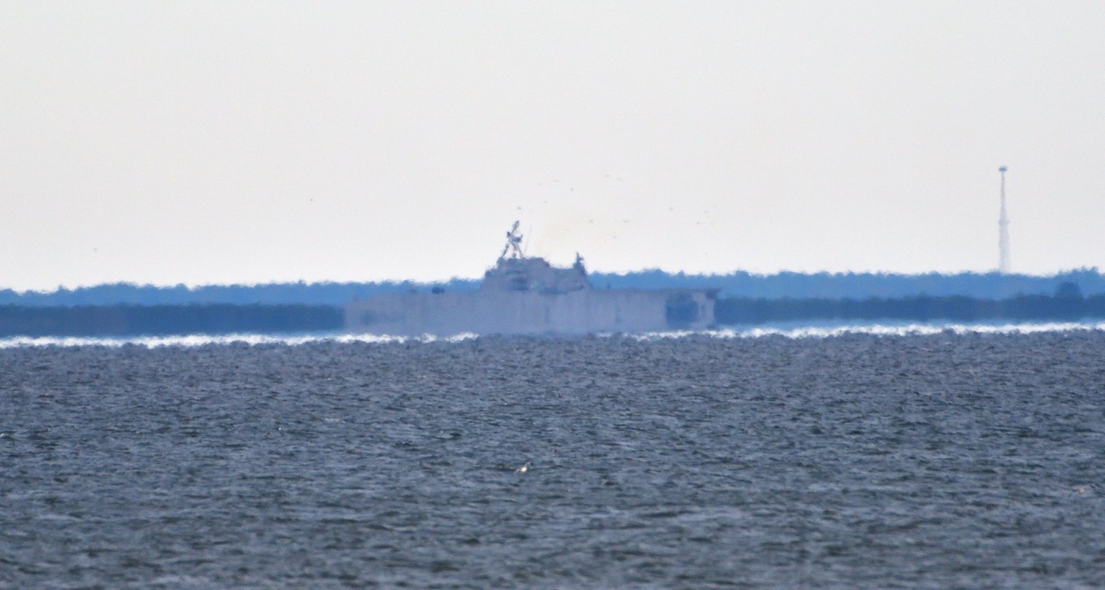 Austal USA's final Littoral Combat Ship built for the US Navy leaves Mobile Bay OCT 10 2025.