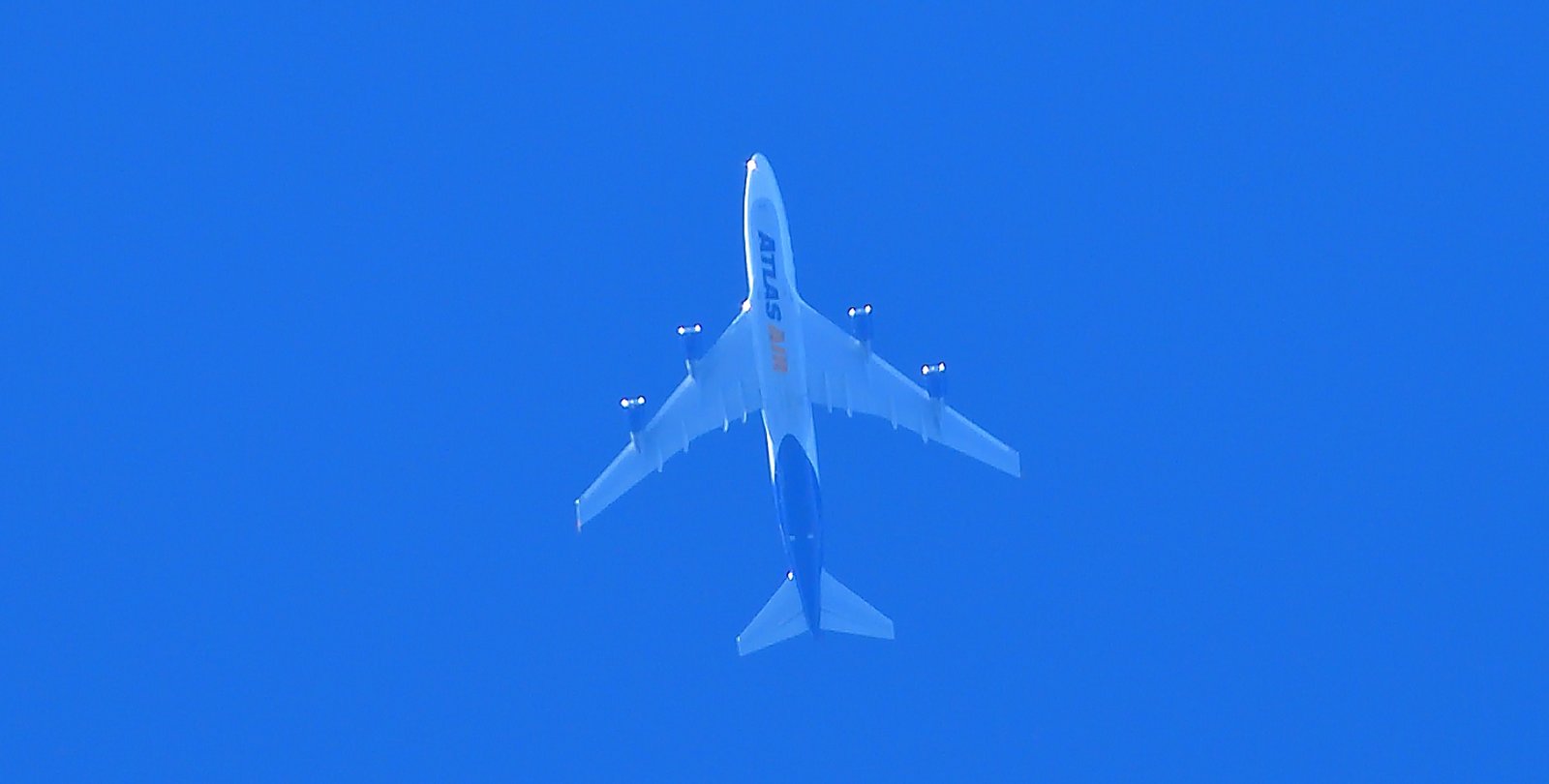 Atlas Air Boeing 747 jumbo jet passes over Fairhope OCT 13 2025