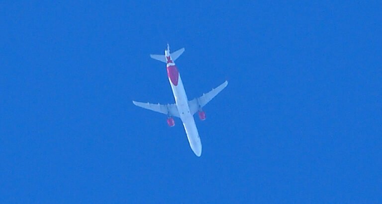 Air Canada Rouge flight 1823 flies over the eastern shore OCT 13th 2025.