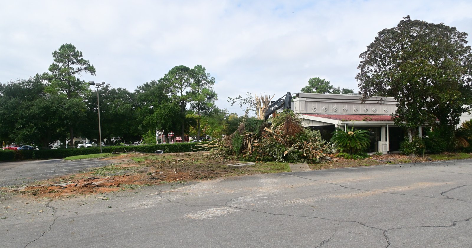Building being demolished in Fairhope, Alabama OCT 7th 2025