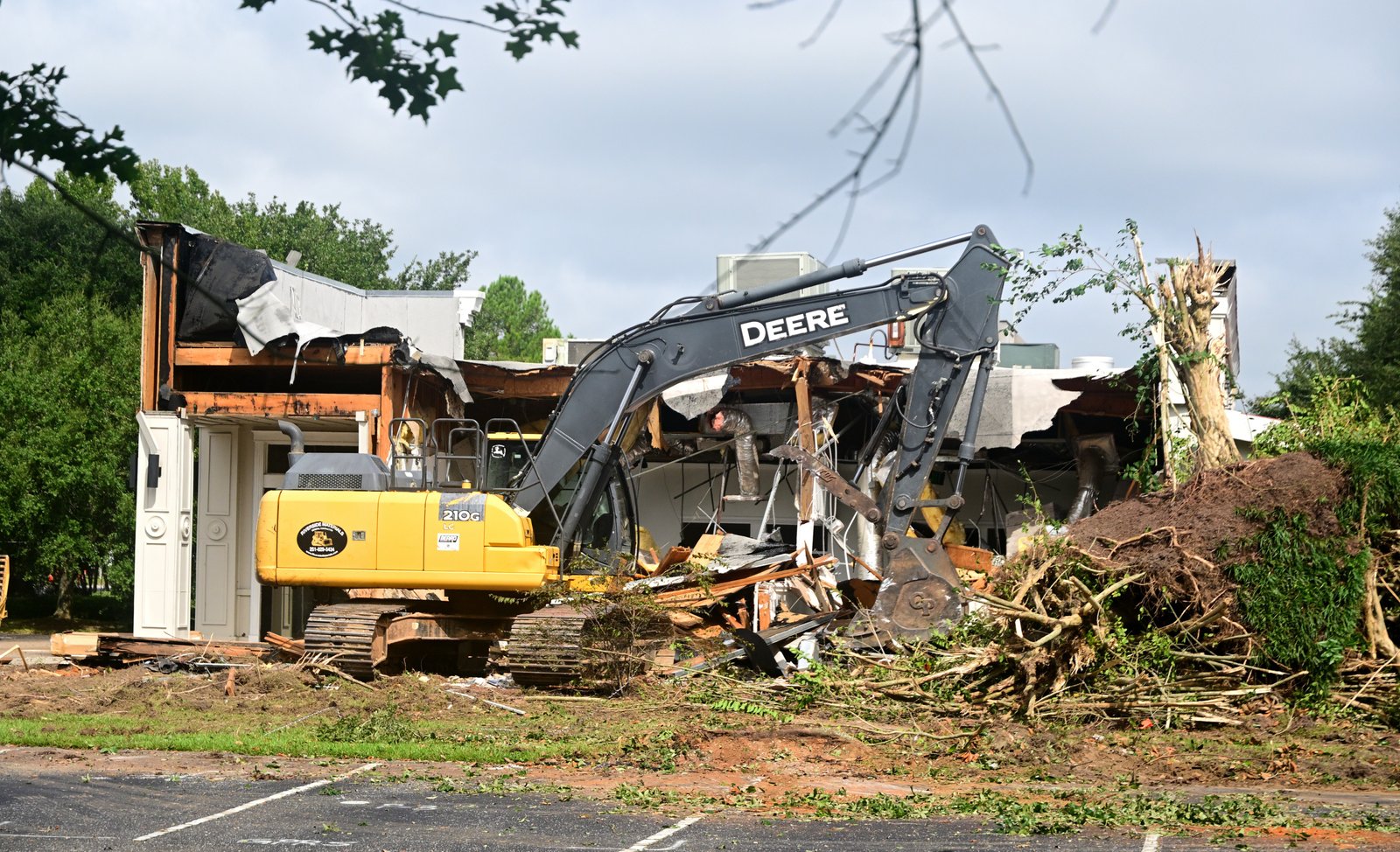 Building being demolished in Fairhope, Alabama OCT 7th 2025
