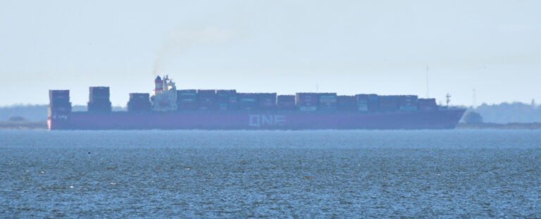 Container ship One Modern arrives in Mobile DEC 20th 2025