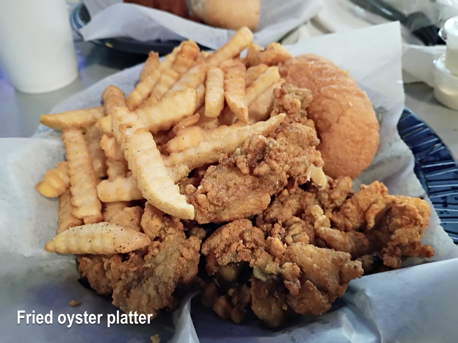 Fried oyster platter from Southern Bayou Grill in Fairhope