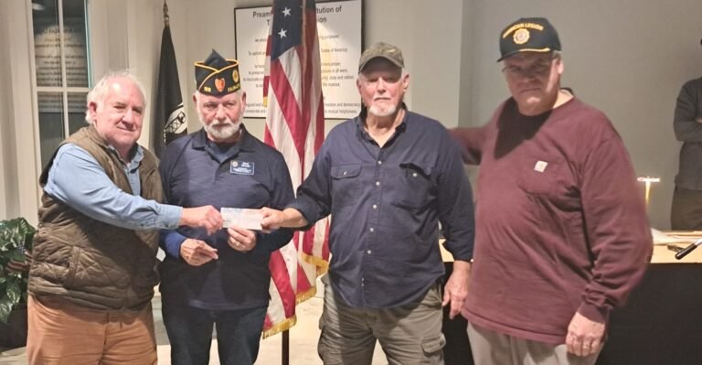 Sons of American Legion present check