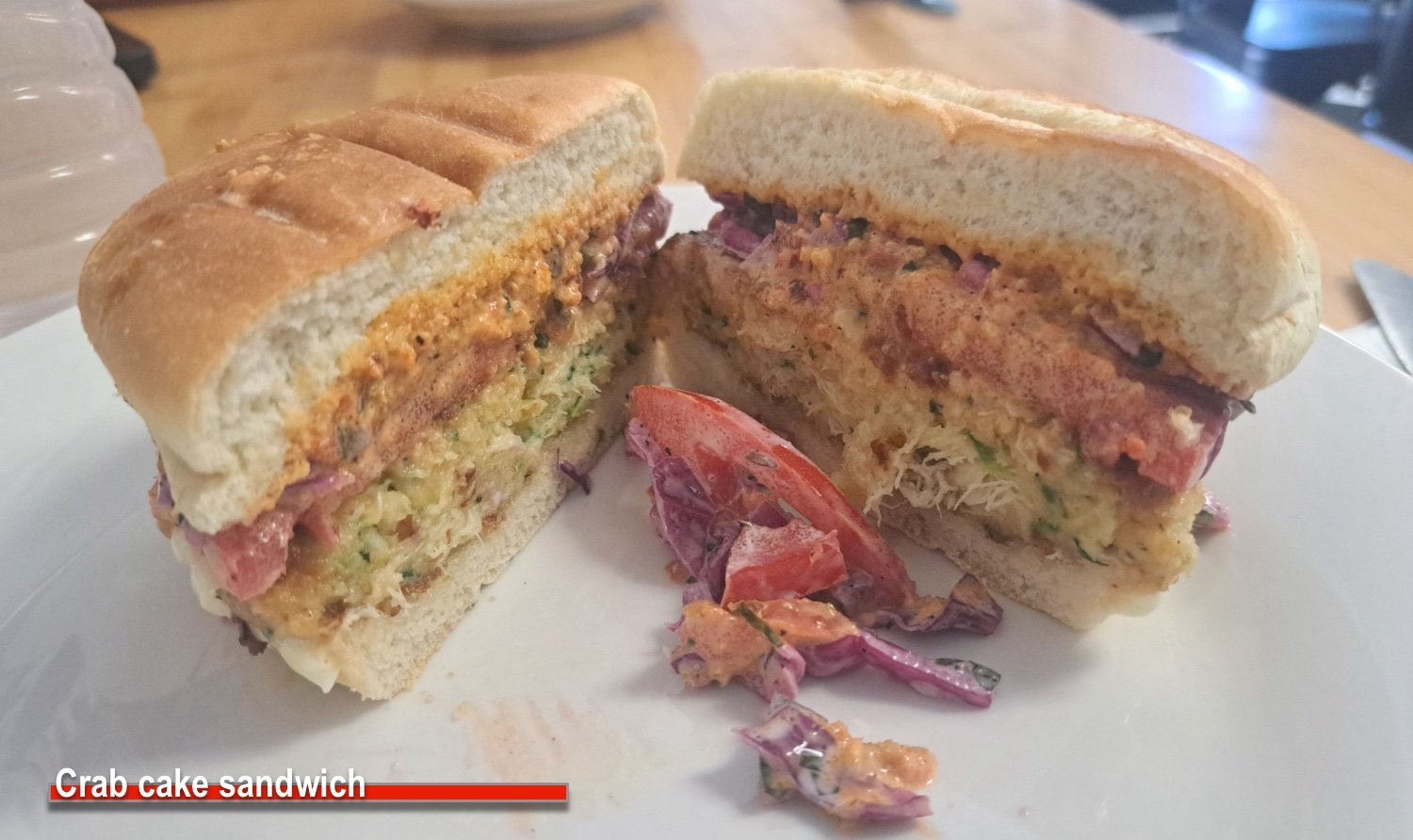 Crab cake sandwich from Rouxster in Fairhope