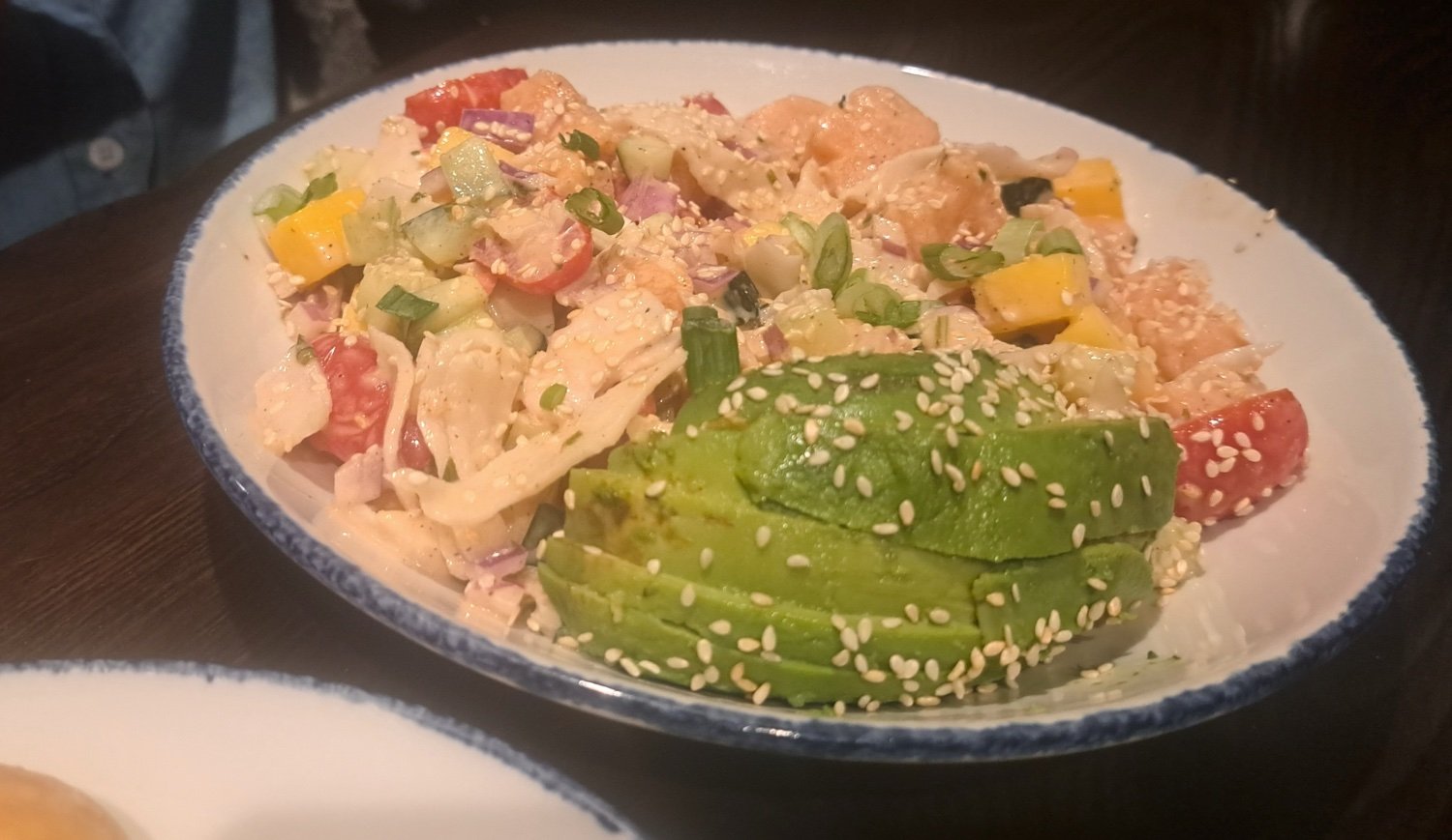 Seafood salad at Kingfisher Seafood restaurant in Fairhope