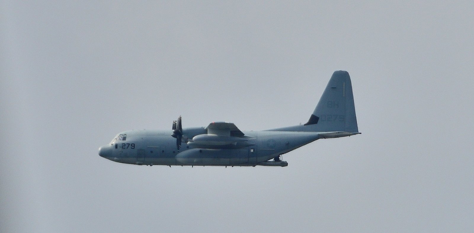 A U.S. Marines C-130J Super Hercules flies over Mobile Bay JAN 30th 2026