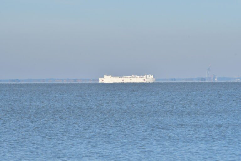 US Navy Hospital ship Mercy leaves Mobile FEB 24 2026