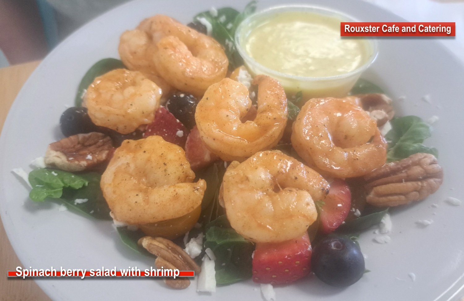 Spinach berry salad from Rouxster in Fairhope, AL