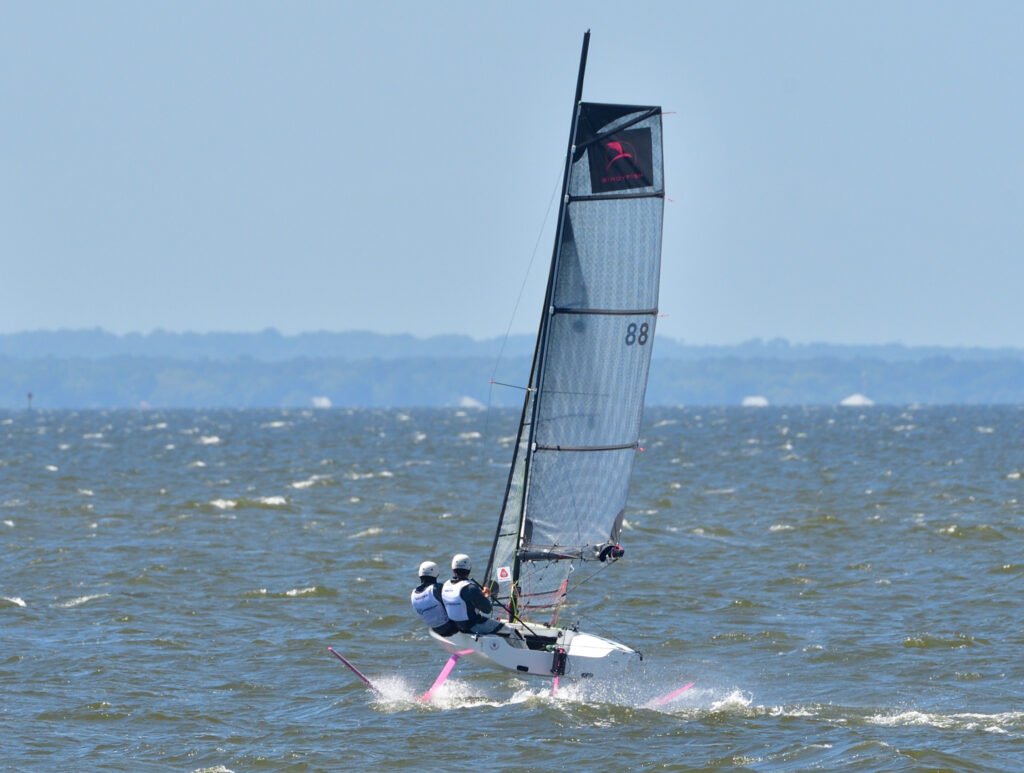 Fast Eddie Cup foil sailing in Fairhope