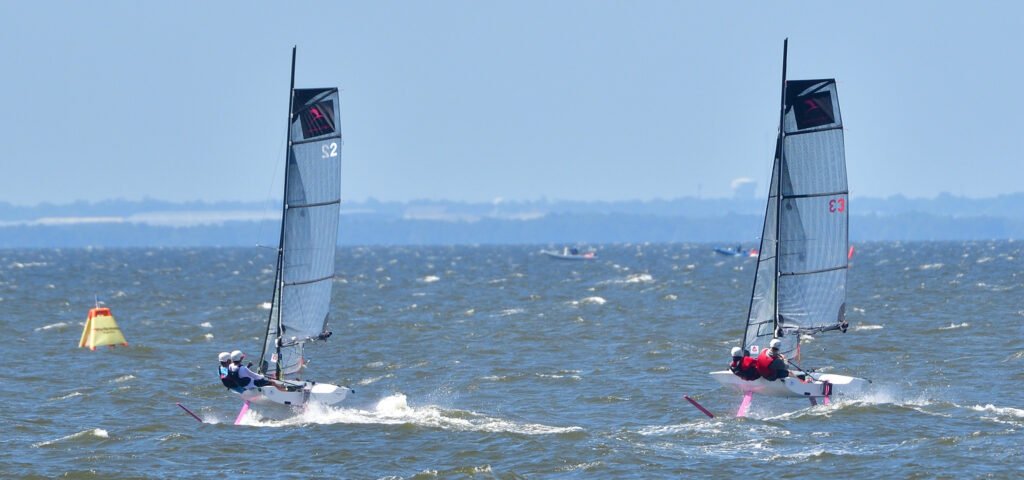 Fast Eddie Cup foil sailing in Fairhope