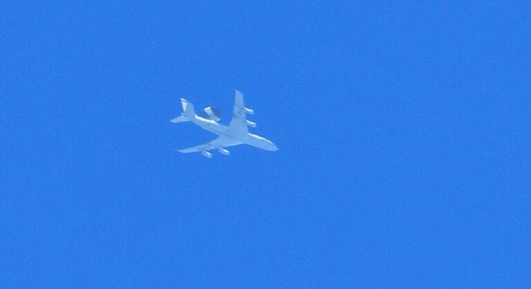 US Air Force AWACS in the air over south Alabama