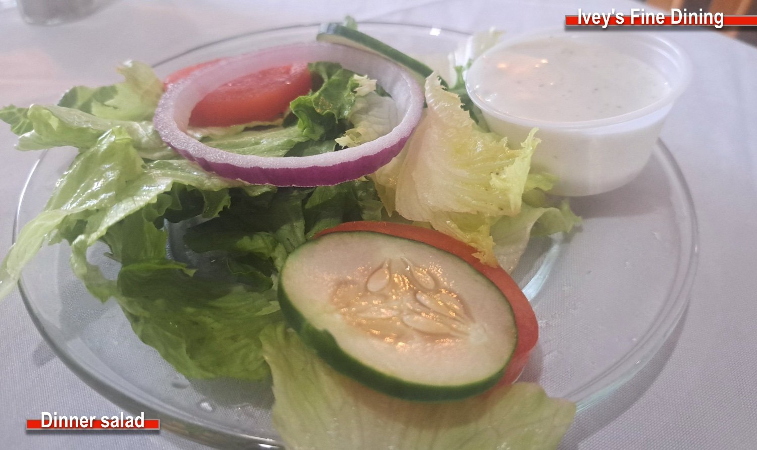 Dinner salad at Ivey's in Robertsdale AL