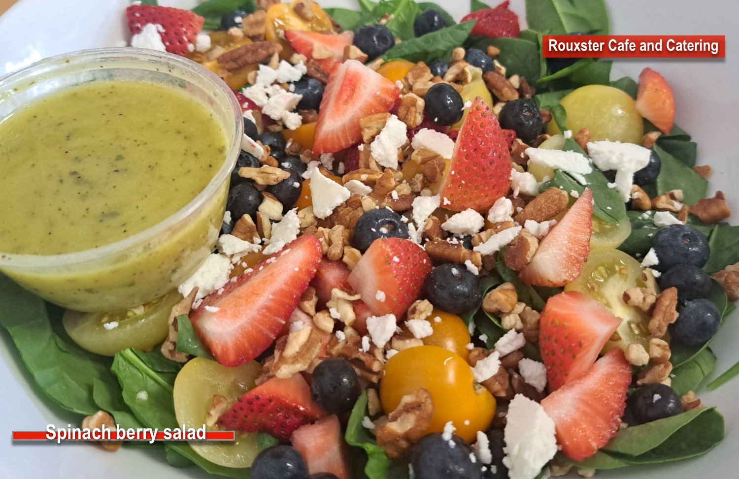 Rouxter's Spinach berry salad
